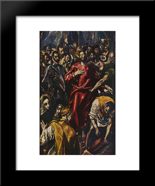 The Disrobing Of Christ 20x24 Black Modern Wood Framed Art Print Poster by El Greco