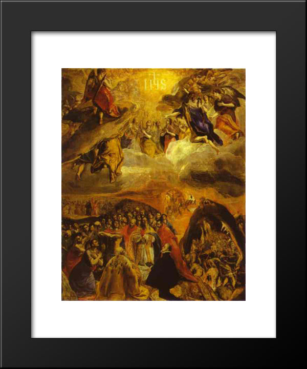 The Dream Of Philip Ii 20x24 Black Modern Wood Framed Art Print Poster by El Greco