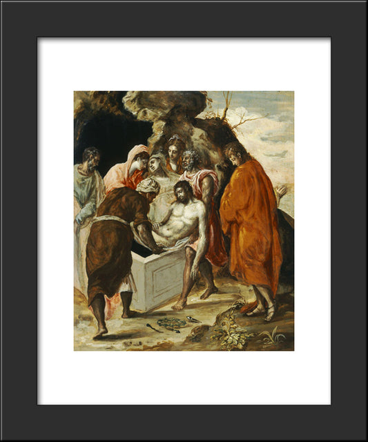 The Entombment Of Christ 20x24 Black Modern Wood Framed Art Print Poster by El Greco