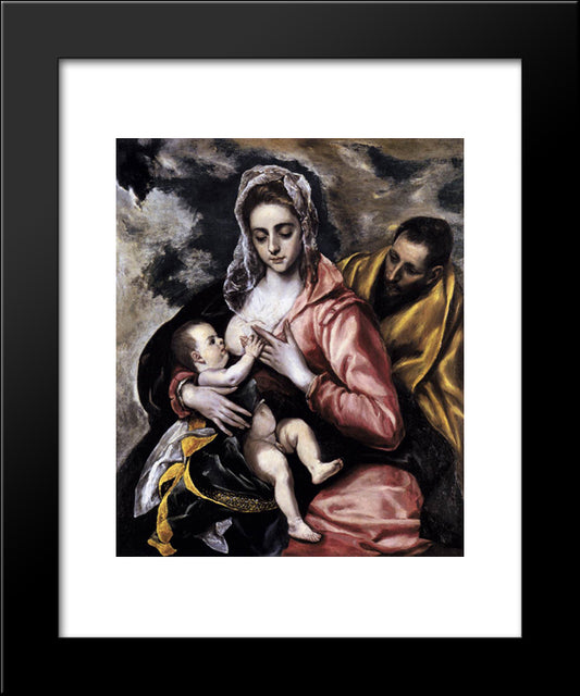 The Holy Family 20x24 Black Modern Wood Framed Art Print Poster by El Greco