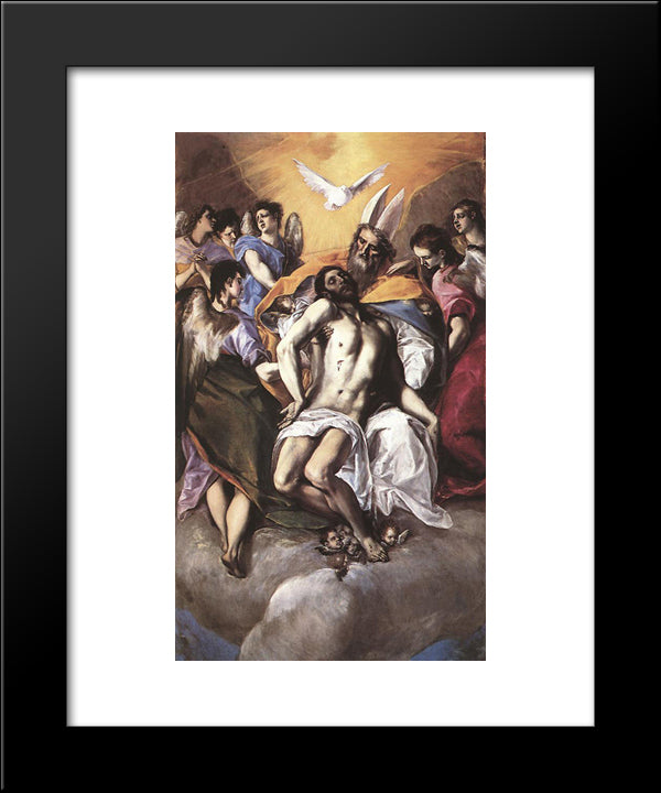 The Holy Trinity 20x24 Black Modern Wood Framed Art Print Poster by El Greco