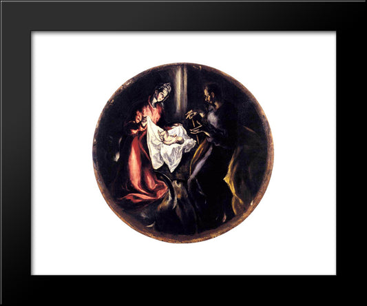 The Nativity 20x24 Black Modern Wood Framed Art Print Poster by El Greco