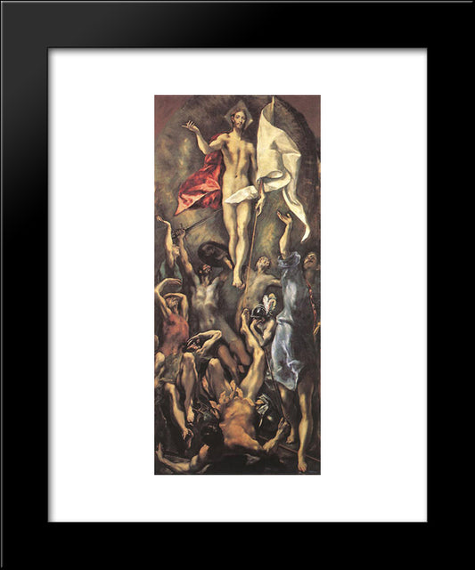 The Resurrection 20x24 Black Modern Wood Framed Art Print Poster by El Greco