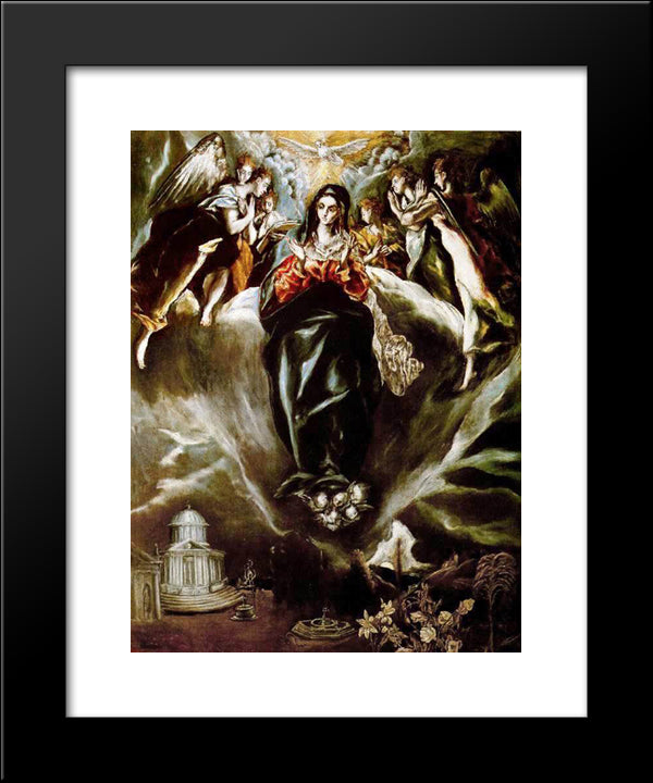 The Virgin Of The Immaculate Conception 20x24 Black Modern Wood Framed Art Print Poster by El Greco