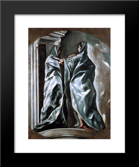 The Visitation 20x24 Black Modern Wood Framed Art Print Poster by El Greco