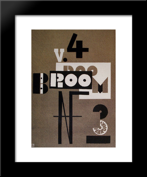 Cover Of Broom 20x24 Black Modern Wood Framed Art Print Poster by Lissitzky, El