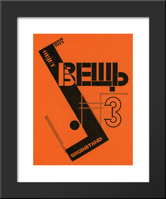 Cover Of The Avant Guard Periodical 'Vyeshch' 20x24 Black Modern Wood Framed Art Print Poster by Lissitzky, El