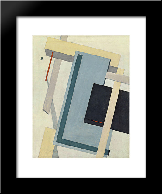 Proun 4 B 20x24 Black Modern Wood Framed Art Print Poster by Lissitzky, El
