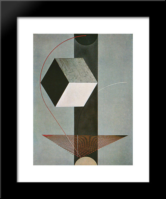 Proun 99 20x24 Black Modern Wood Framed Art Print Poster by Lissitzky, El