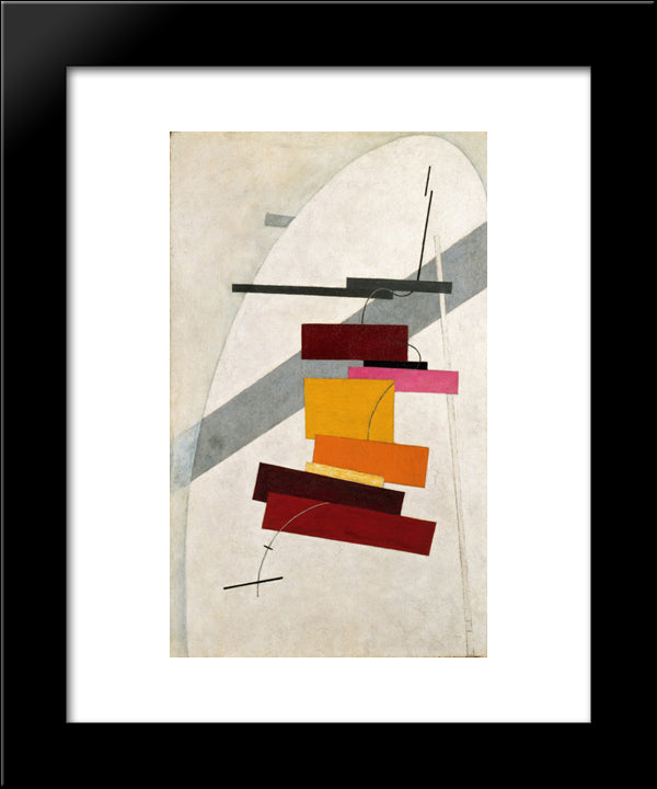 Untitled 20x24 Black Modern Wood Framed Art Print Poster by Lissitzky, El