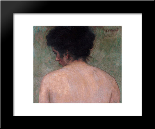 Dorso De Mulher 20x24 Black Modern Wood Framed Art Print Poster by Visconti, Eliseu