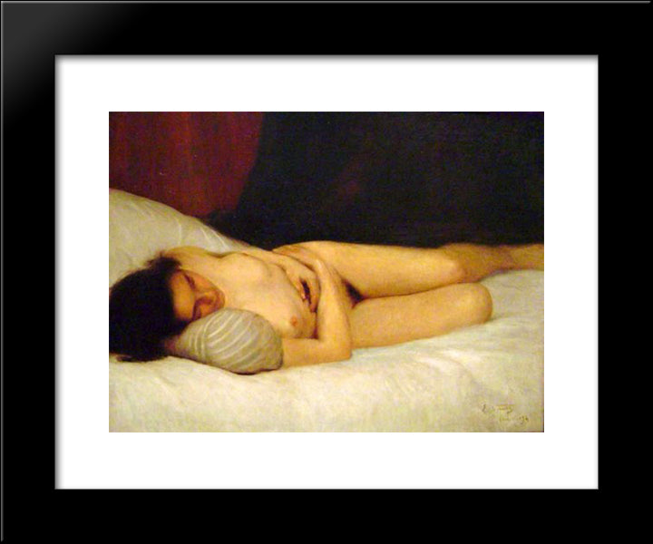 Nu Feminino 20x24 Black Modern Wood Framed Art Print Poster by Visconti, Eliseu