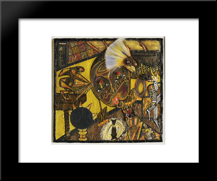 Dada Portrait Of Berenice Abbott 20x24 Black Modern Wood Framed Art Print Poster by von Freytag Loringhoven, Elsa
