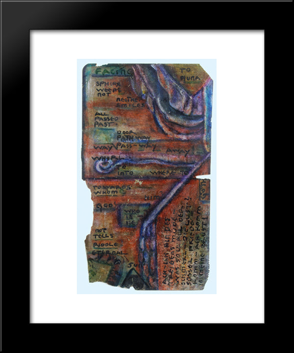 Facing 20x24 Black Modern Wood Framed Art Print Poster by von Freytag Loringhoven, Elsa