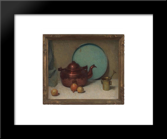 Still Life With Teapot 20x24 Black Modern Wood Framed Art Print Poster by Carlsen, Emil