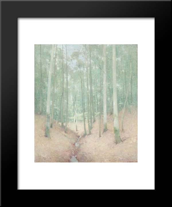 Wood Interior 20x24 Black Modern Wood Framed Art Print Poster by Carlsen, Emil