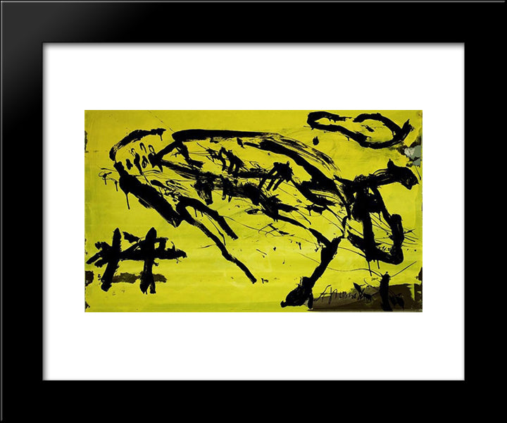 Hirschkuh 20x24 Black Modern Wood Framed Art Print Poster by Schumacher, Emil