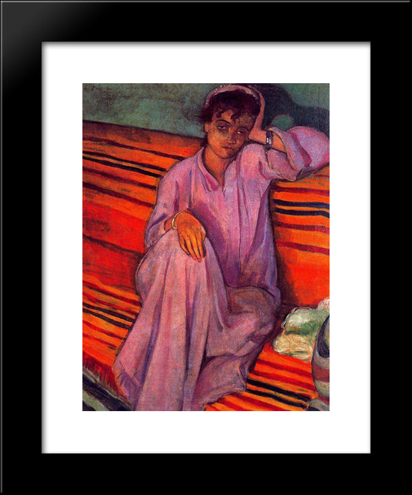 African Woman 20x24 Black Modern Wood Framed Art Print Poster by Bernard, Emile