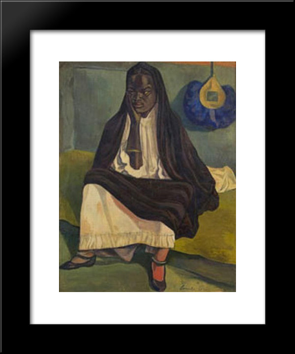 Portrait Of A Woman 20x24 Black Modern Wood Framed Art Print Poster by Bernard, Emile