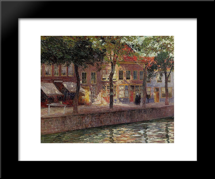 Canal In Zeeland 20x24 Black Modern Wood Framed Art Print Poster by Claus, Emile