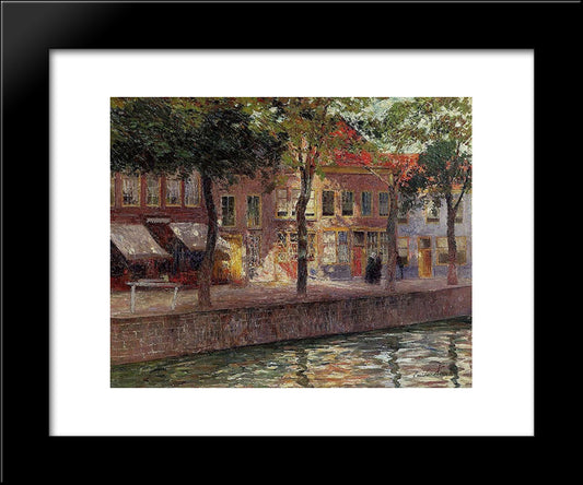 Canal In Zeeland 20x24 Black Modern Wood Framed Art Print Poster by Claus, Emile