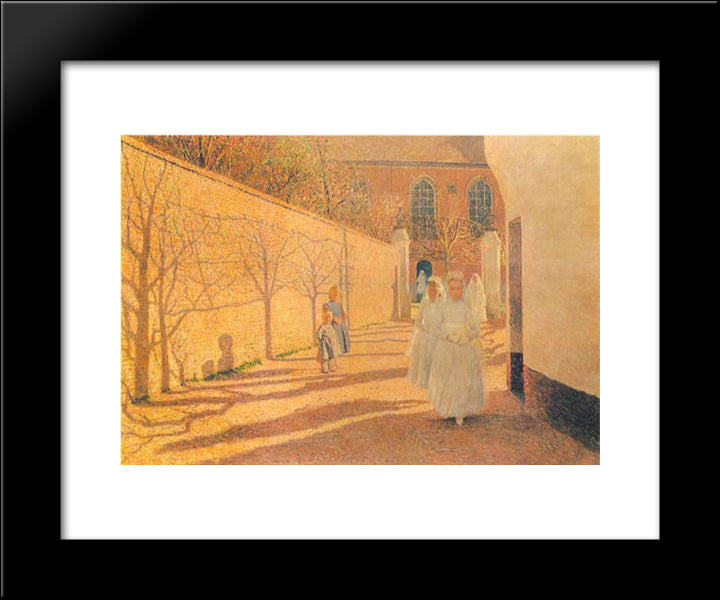 First Communion 20x24 Black Modern Wood Framed Art Print Poster by Claus, Emile