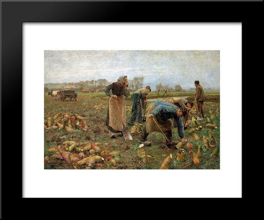 The Beet Harvest 20x24 Black Modern Wood Framed Art Print Poster by Claus, Emile