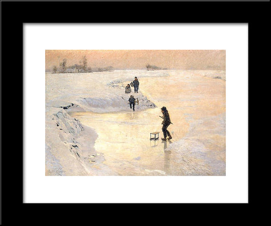 The Ice Birds 20x24 Black Modern Wood Framed Art Print Poster by Claus, Emile