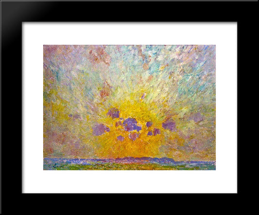 Zonnegloed 20x24 Black Modern Wood Framed Art Print Poster by Claus, Emile