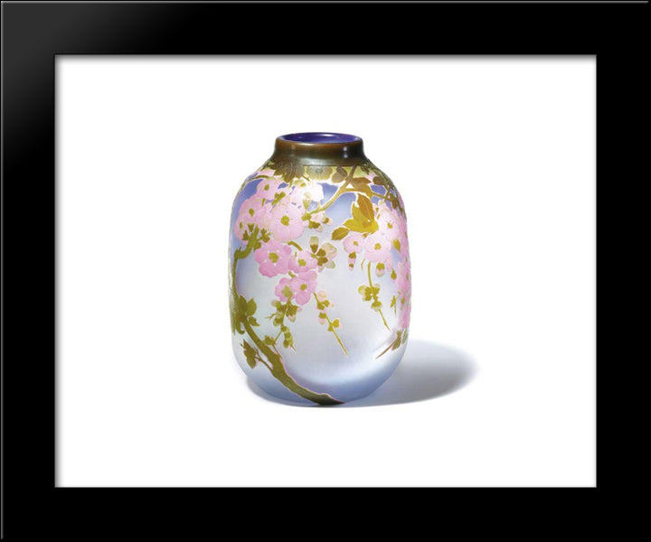 Apple Blossom Vase 20x24 Black Modern Wood Framed Art Print Poster by Galle, Emile