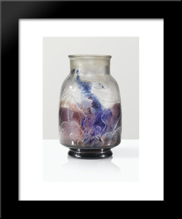 Chine, Vase Parlant 20x24 Black Modern Wood Framed Art Print Poster by Galle, Emile