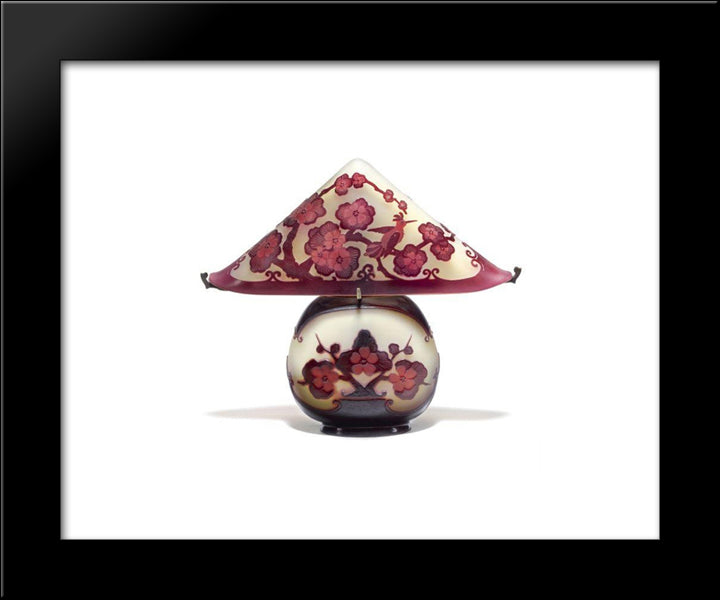 Pagoda Lamp 20x24 Black Modern Wood Framed Art Print Poster by Galle, Emile