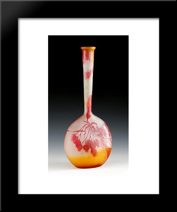 Vase Mit Fruchtedekor, Nancy, Frankreich 20x24 Black Modern Wood Framed Art Print Poster by Galle, Emile