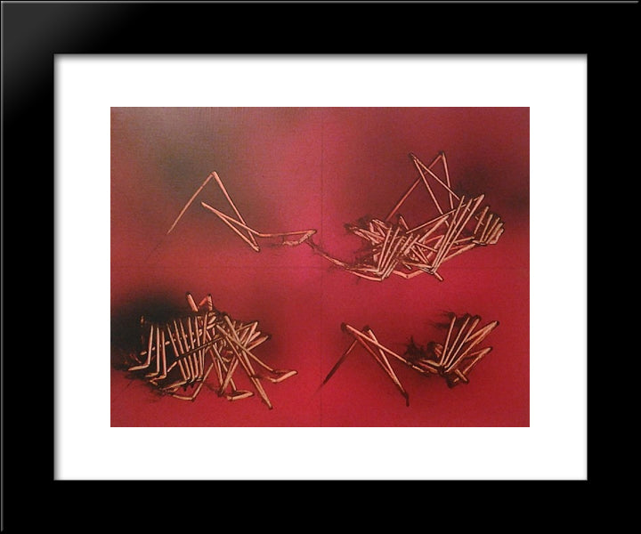 Alfabeto Senza Fine 20x24 Black Modern Wood Framed Art Print Poster by Scanavino, Emilio