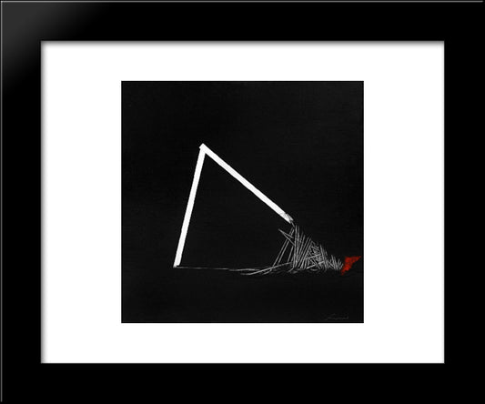 Geometria Malata 20x24 Black Modern Wood Framed Art Print Poster by Scanavino, Emilio