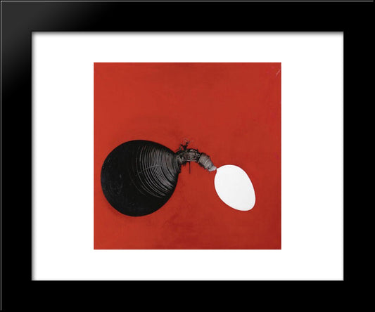 Il Cordone Ombelicale 20x24 Black Modern Wood Framed Art Print Poster by Scanavino, Emilio