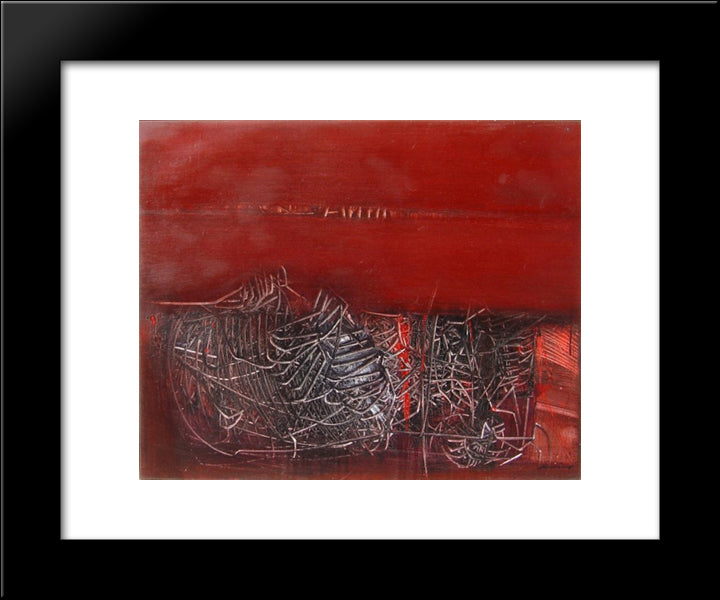 Immagini 20x24 Black Modern Wood Framed Art Print Poster by Scanavino, Emilio
