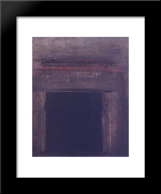 Presenza 20x24 Black Modern Wood Framed Art Print Poster by Scanavino, Emilio