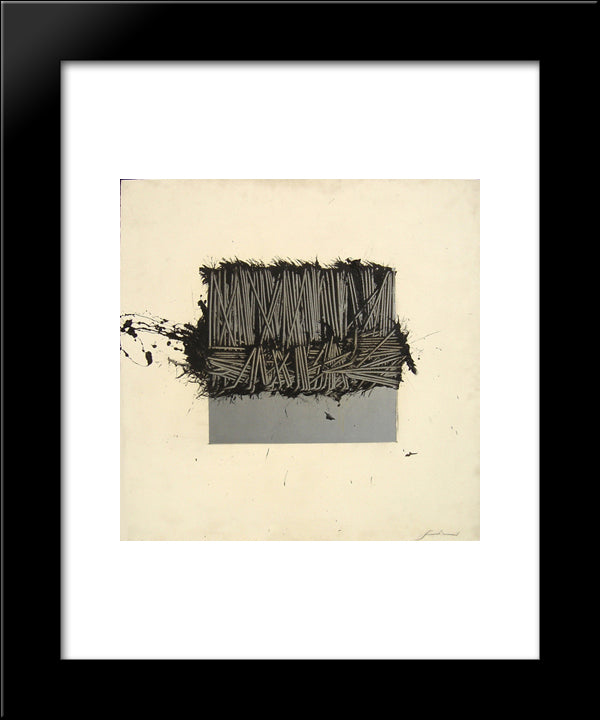 Protetto A Meta 20x24 Black Modern Wood Framed Art Print Poster by Scanavino, Emilio