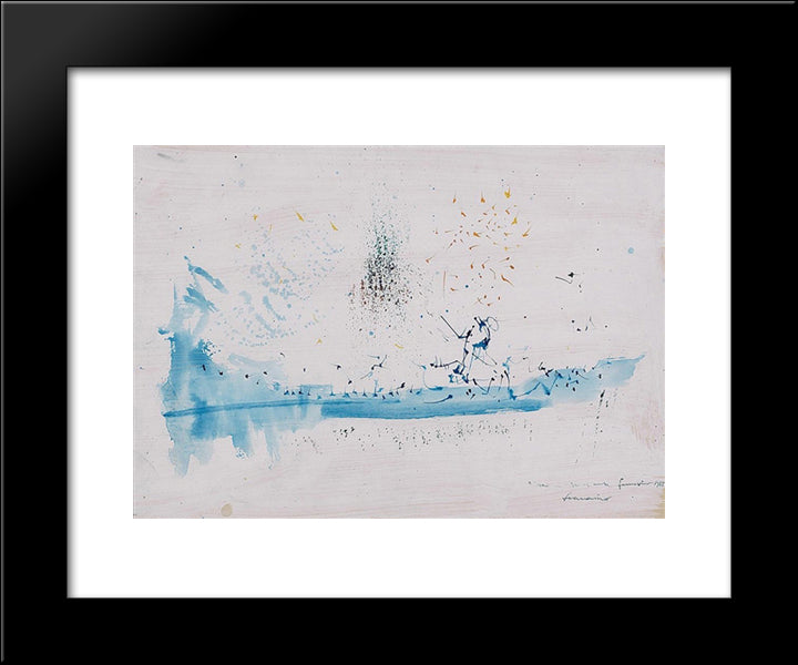 Untitled 20x24 Black Modern Wood Framed Art Print Poster by Scanavino, Emilio