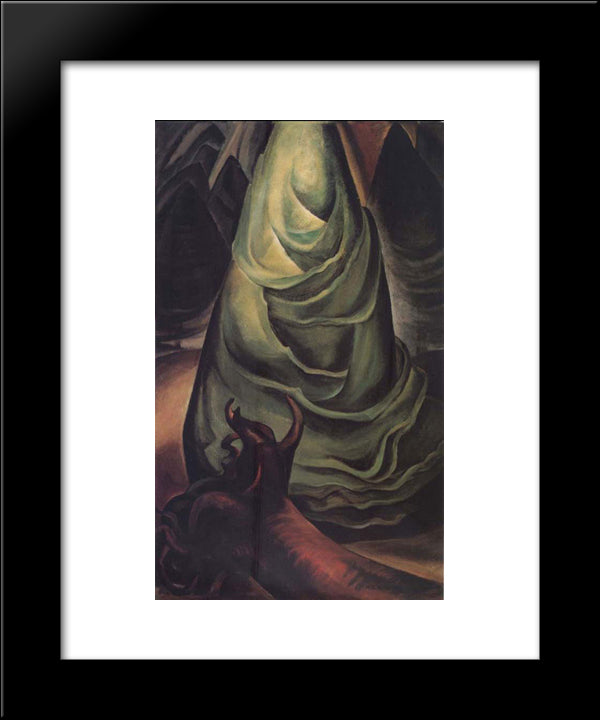 A Young Tree 20x24 Black Modern Wood Framed Art Print Poster by Carr, Emily