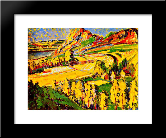 Autumn In France 20x24 Black Modern Wood Framed Art Print Poster by Carr, Emily