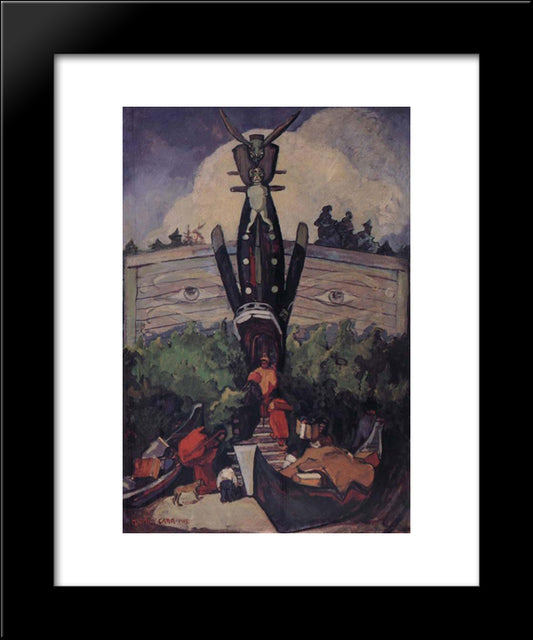 Old Indian House, Northern British Columbia 20x24 Black Modern Wood Framed Art Print Poster by Carr, Emily