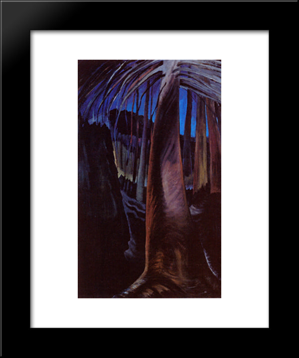 Old Trees At Dusk 20x24 Black Modern Wood Framed Art Print Poster by Carr, Emily