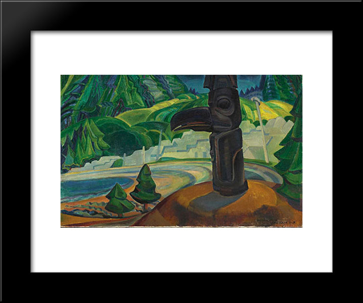 Skidegate 20x24 Black Modern Wood Framed Art Print Poster by Carr, Emily