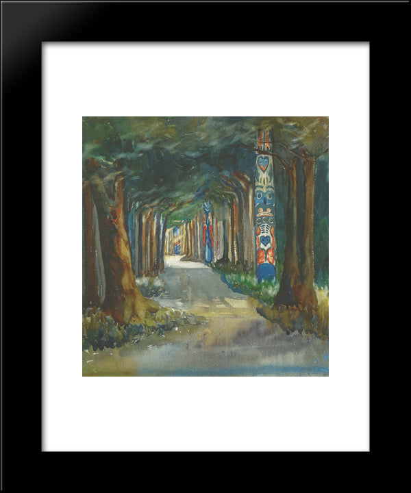 Totem Walk At Sitka 20x24 Black Modern Wood Framed Art Print Poster by Carr, Emily