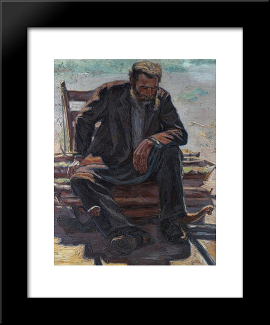 A Moment'S Rest 20x24 Black Modern Wood Framed Art Print Poster by Zairis, Emmanuel