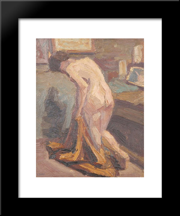 Nude Model 20x24 Black Modern Wood Framed Art Print Poster by Zairis, Emmanuel
