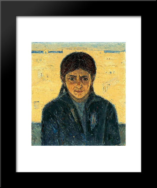 Portrait Of Iakoveena 20x24 Black Modern Wood Framed Art Print Poster by Zairis, Emmanuel