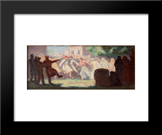 The Carnival In Athens 20x24 Black Modern Wood Framed Art Print Poster by Zairis, Emmanuel